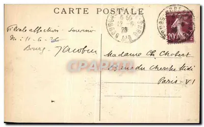 Bourg — Maison de Bois, rue du Palais — L. Ferrand, edit. Bourg — Achterkant