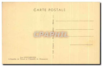 Les Contamines — Aiguille de Tricot i Aiguille de Bionnassey — Coll. Camorri, Fot. Cambray — Rewers