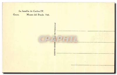 Rodzina Karola IV — Goya, Muzeum Prado 726 — Fototypia Haister & Meret, Madryt — Rewers