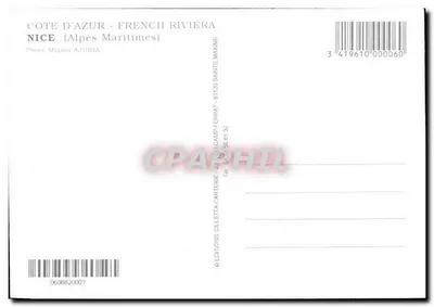 Côte d'Azur - Nice — Franse Riviera — Éditions Gilletta — Achterkant