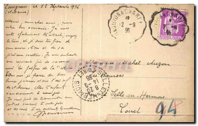 Katedra św. Guduli w Brukseli — widok z frontu z dwiema wieżami — wydawca nieznany — Rewers