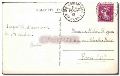 Les Contamines - Campos de Esqui e o Monte Joly — Studio Maudamez, n°10 — Verso