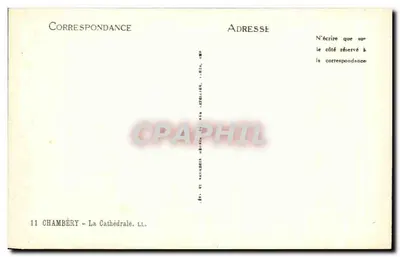 Chambéry — A Catedral — LL. n°11 — Verso