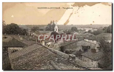 Bilhete postal antigo Maizieres Les Joinville Vista Geral