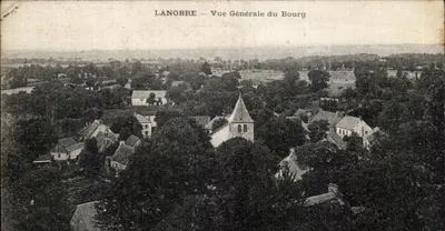 Lanobre — Vista Geral do Bourg — Carta postal