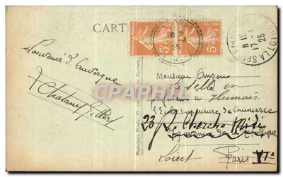 Lanobre — Vista Geral do Bourg — Carta postal — Verso