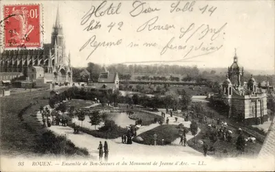 Rouen — Conjunto de Bon-Secours e do Monumento de Jeanne d'Arc — LL. n°93