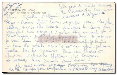 Saint-Baudel (Cher) — La Plaza y la Grande Rue — Reverso
