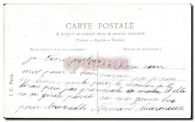 Amante Pescando — cena romântica — A.S.C., Paris — Verso