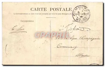 Laon — A torre inclinada e a porta de Soissons — E. C., Laon — Verso