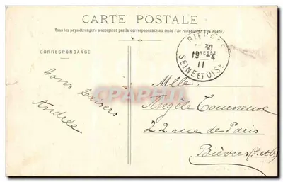 Zamek Vivier — Strona południowa — M. Chulliat, fot. & druk, w Chaumes — Rewers