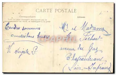 Ville de Villacoublay — Vista Geral — editada por Mit. Sabrié, no Rendez-vous de Chasse — Verso