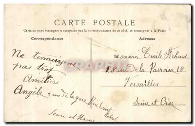 Brie-Comte-Robert — Rue de l'Église — B.E. Damé — Verso