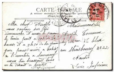 Hendaye e seus arredores — vista do curso d'água e das montanhas — editor não identificado — Verso