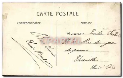Cartolina d'epoca Malaunay Le Gare Train — Verso