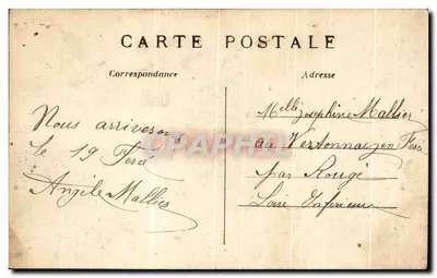 Stara pocztówka Paryż, ulica St Lazare i Hotel Terminus — Rewers
