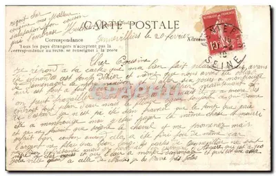 Przepływ Seiny - Styczeń 1910 — Gennevilliers, Rue Nouvelle — wydawca nieznany, nr 614 — Rewers