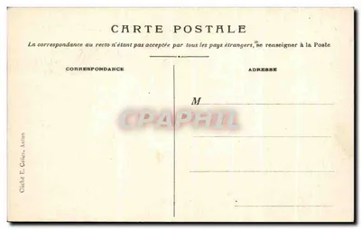 아우통 — 1906년 8월 20일 M. Villard의 진정한 입장 — Nourry et Guginard, Autun — 뒷면
