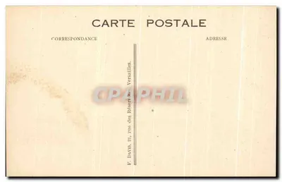Castelo de La Malmaison — Quarto da Imperatriz Joséphine — Editor F. Davin, Versailles — Verso