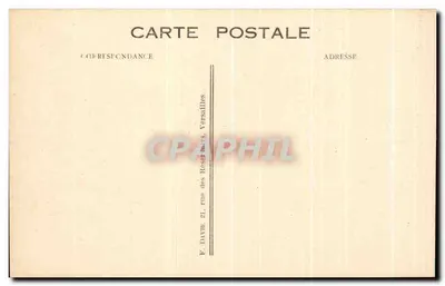 Zamek La Malmaison — Front na Parku — Wydawca F. David, Versailles — Rewers