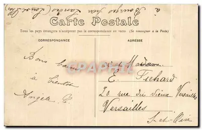 Saint-Martin-Landes — Portal de entrada de uma propriedade — C. Vannier, fot., em Blois — Mille Loret, editor — Verso
