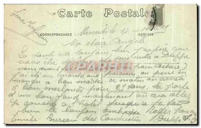 Dieppe — Stary Zamek widziany z plaży — wydawnictwo Bettamion, Dieppe — Rewers