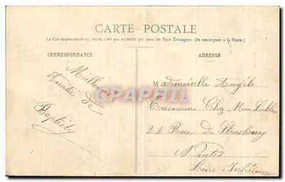 Branle Maraichin — Dançarinos em traje tradicional — A. Duclos, Nantes, n° 1181 — Verso