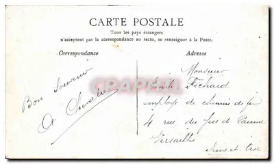 Stara pocztówka Oudja Maroc Les terrasses et une rue — Rewers