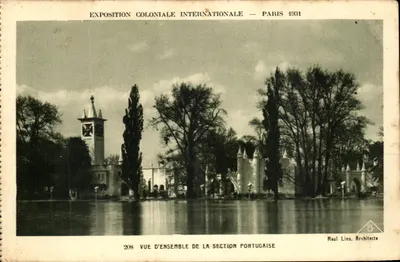 Exposição Colonial Internacional — Paris 1931 — Vista geral da seção portuguesa — Raul Lino, Arquiteto