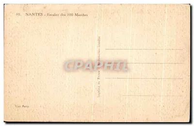 NANTES - Escada das 100 Escadas — Impressora Visa Paris, n°10 — Verso