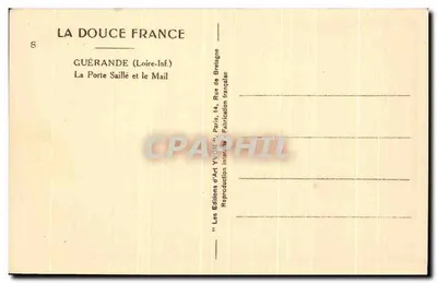 Guérande (Loire-Inf.) — La Porte Saillé e il Mail — Edizioni d'Arte YVON — Verso