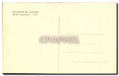 Sint Madeleine — beeldhouwwerk — Uitgave van de Abdis van Solesmes — Achterkant