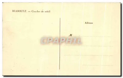 Biarritz — Coucher de soleil — Maillet — Verso