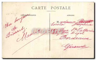 Biarritz Pittoresque — Sturm van 9 Februari — Kerk van Sint-Eugénie — Uitgave Loumian, N° 131 — Achterkant