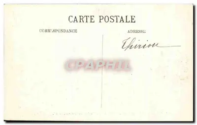 Compiègne — Widok z pod tarczą i schodami do zamku — LL. n° 1554 — Rewers