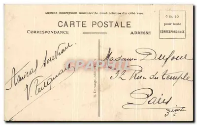 Preuilly-sur-Claise — Zamek (strona południowa) — R. Dorange, wyd. Tours — Rewers