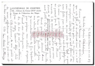 Encerramento da Adoração dos Reis Magos — Catedral de Chartres — Edições Havet, n°146 — Verso