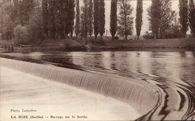 La Suze (Sarthe) — Barragem na Sarthe — Foto Lemaître, Ed. Maury