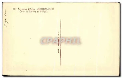 Kort klasztorny i studnia - Montmajour — Wydawca J. Gaulour - Arles — Rewers