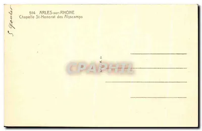 Kaplica św. Honorata w Alyscamps — Arles-sur-Rhône — n° 514 — Rewers