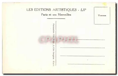 Paris - O Boulevard e a Porta Saint-Denis — editor LIP, n°15 — Verso