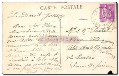 Bilhete postal antigo Le Limousin Illustre Porte Bergere — Verso