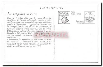 Zeppelins sobre Paris — Crimes odiosos dos piratas alemães — Visé, Paris — Verso