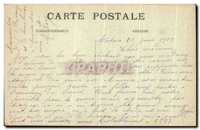 Męczeństwo św. Symforiana — obraz Ingres w katedrze w Autunie — fototypia J. Coqueugniet, Autun — Rewers