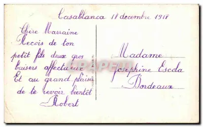 Niño sosteniendo un ramo de visco — Feliz Navidad — DIX 11074 — Reverso