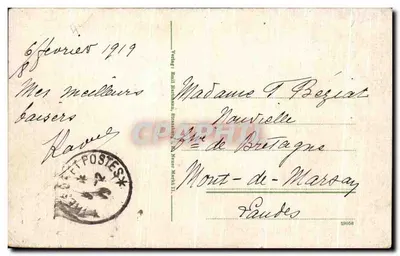 Saarbrücken — Antiga Ponte com Monumento ao Imperador Wilhelm — Verlag Emil Bartschmann — Verso