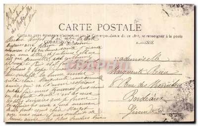 A França — Ano 1907 — Editor: Boulouque Francesa — Verso