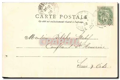 Dieppe — A praia na hora do banho — Editor M. M. n° 46 — Verso