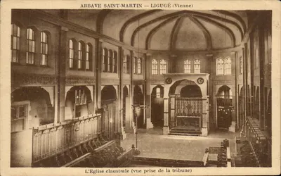 Abadia Saint-Martin — Ligugé (Vienne) — A Igreja Claustral (vista tirada da tribuna)