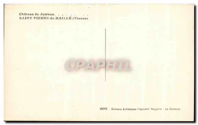 Castelo de Jutreau — Saint-Pierre-de-Maillé (Vienne) — Edições Artísticas Raymond Bergevin, La Rochelle — Verso